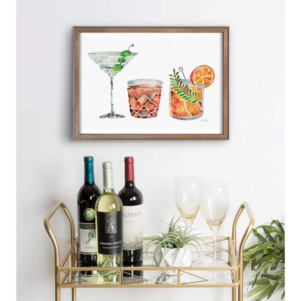 16" x 20" Blake Classic Cocktails by Cat Coquillette Framed Printed Glass Gold - Kate & Laurel All Things Decor