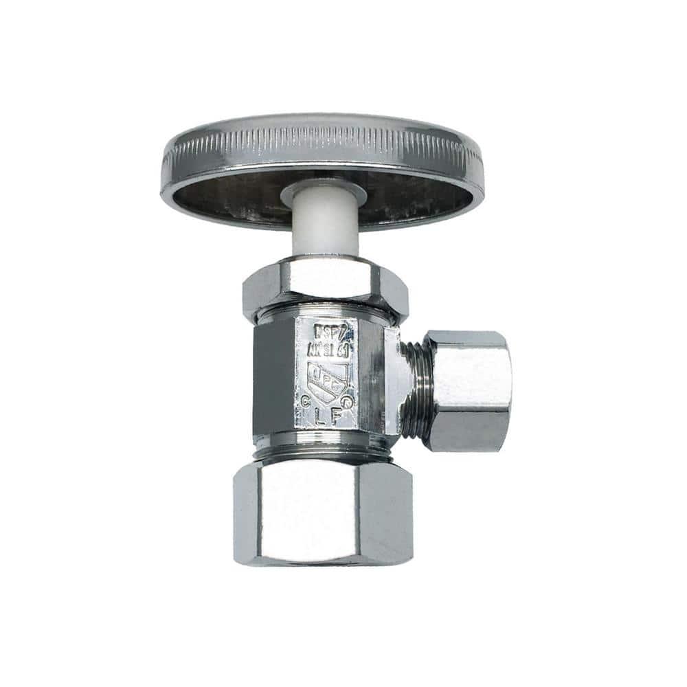 THEWORKS® Multi-Turn Angle Stop Valve, 5/8" O.D. Compression Inlet x 3/8" O.D. Compression Outlet