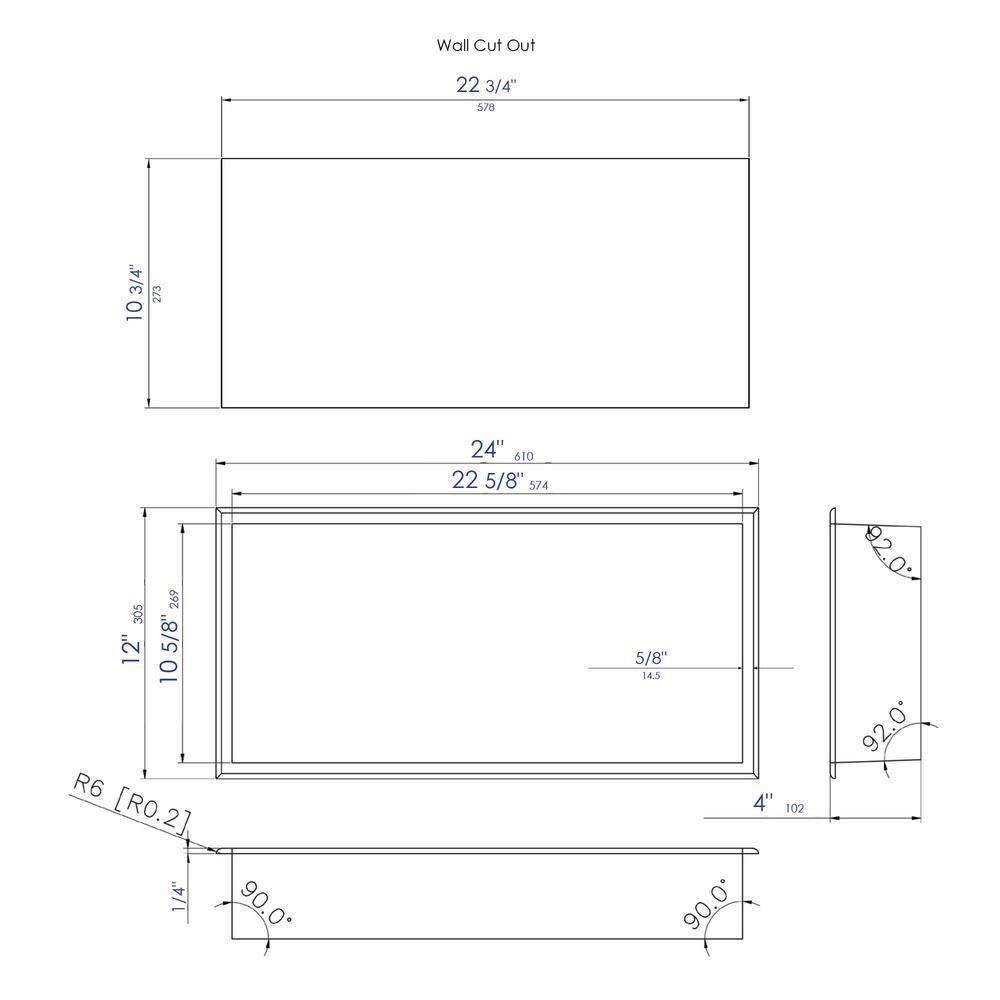 Adhesive Stainless Steel Shower Shelf