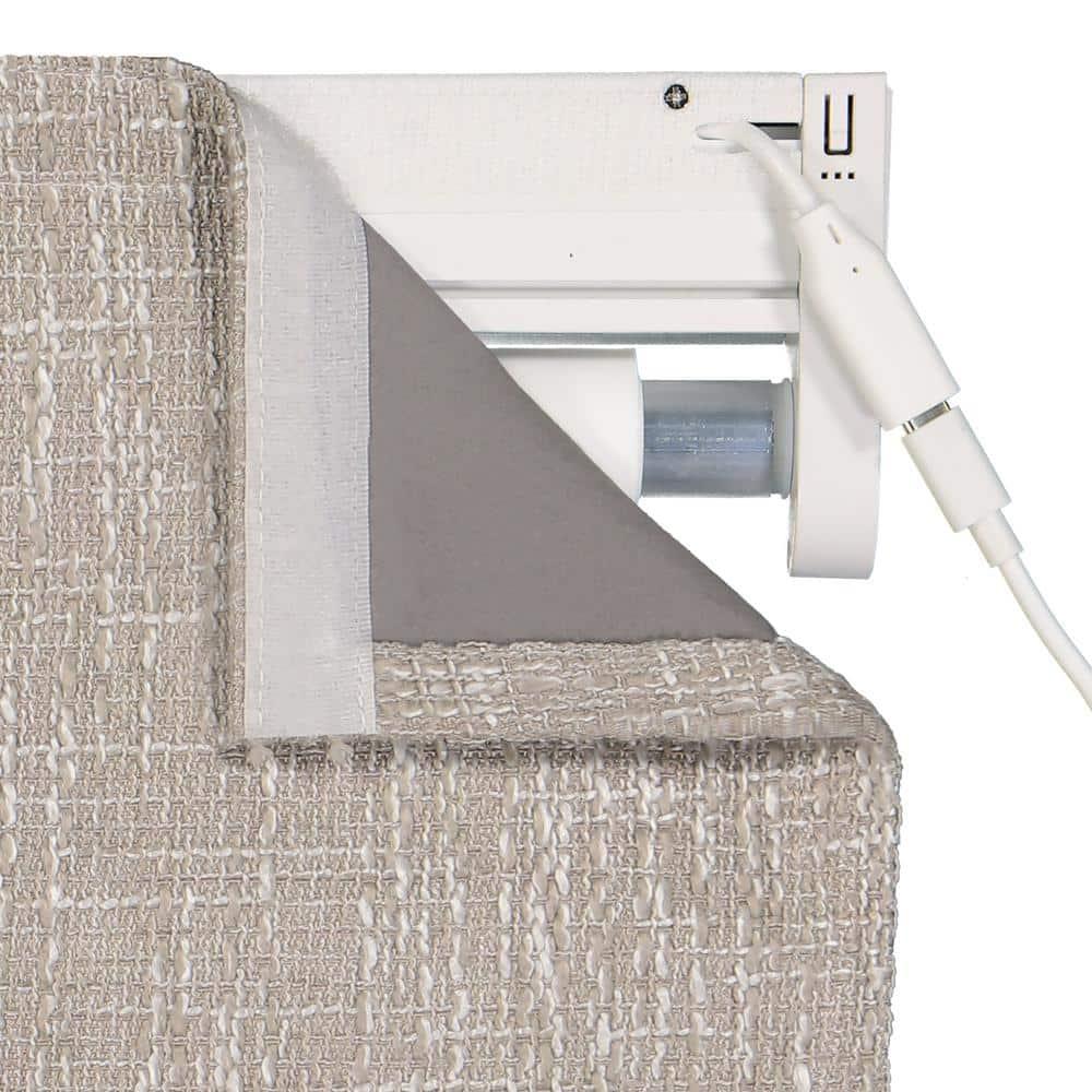 Eclipse Drewton Motorized Textured Roman Shade