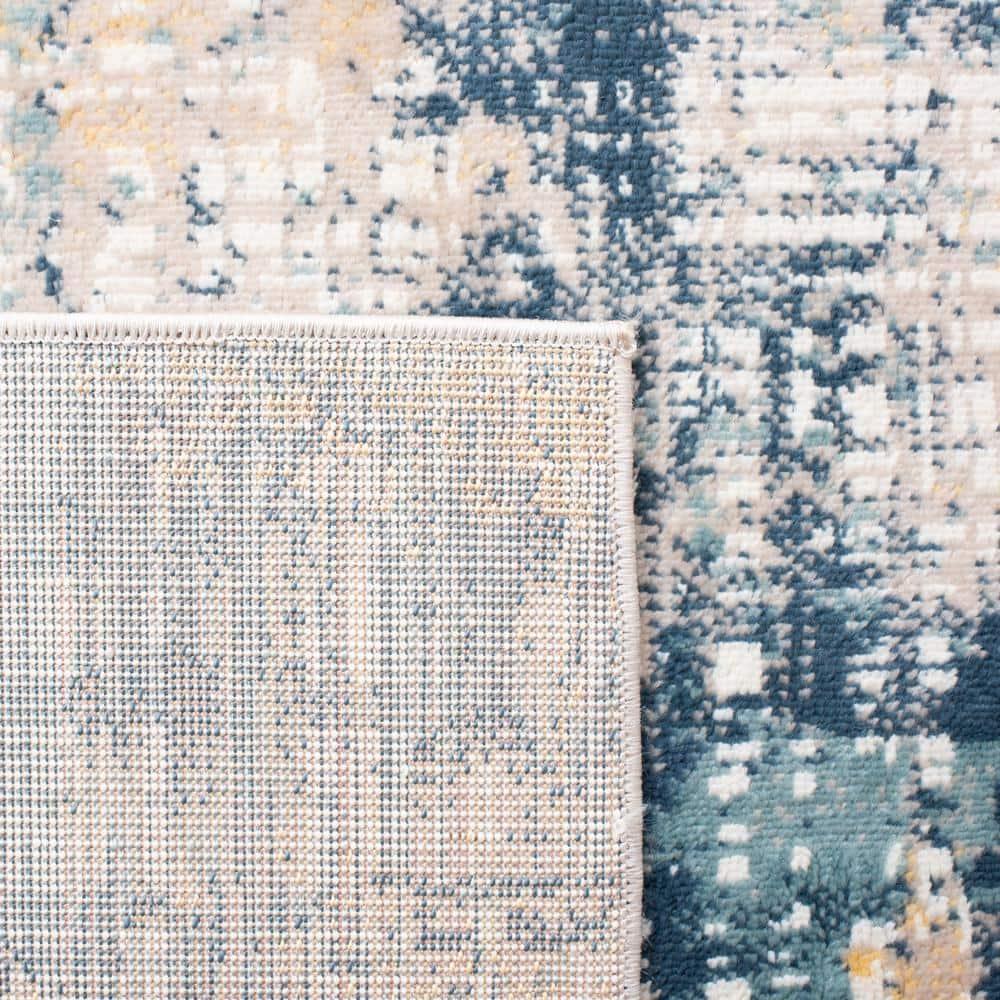 SAFAVIEH Skyler Mandy Distressed Area Rug, Navy/Gold, 8' x 10'