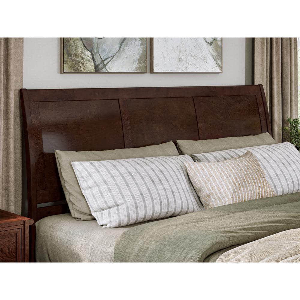 AFI, Andorra King Platform Bed with Panel Footboard and Storage Drawers, Walnut