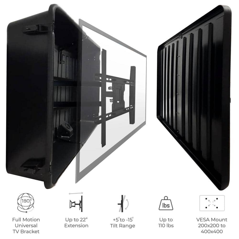 Storm Shell Black OUTDOOR TV ENCLOSURE