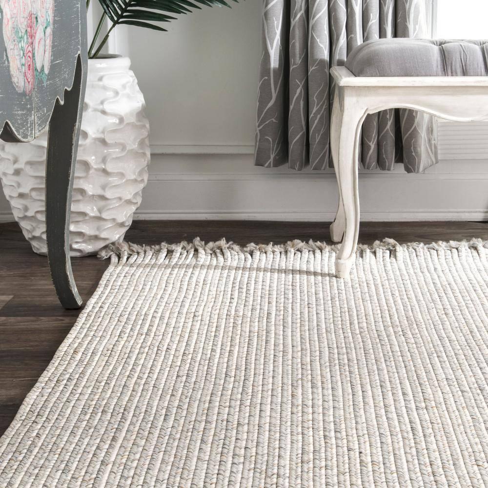 nuLOOM Courtney Braided Indoor/Outdoor Area Rug, 4' x 6', Ivory