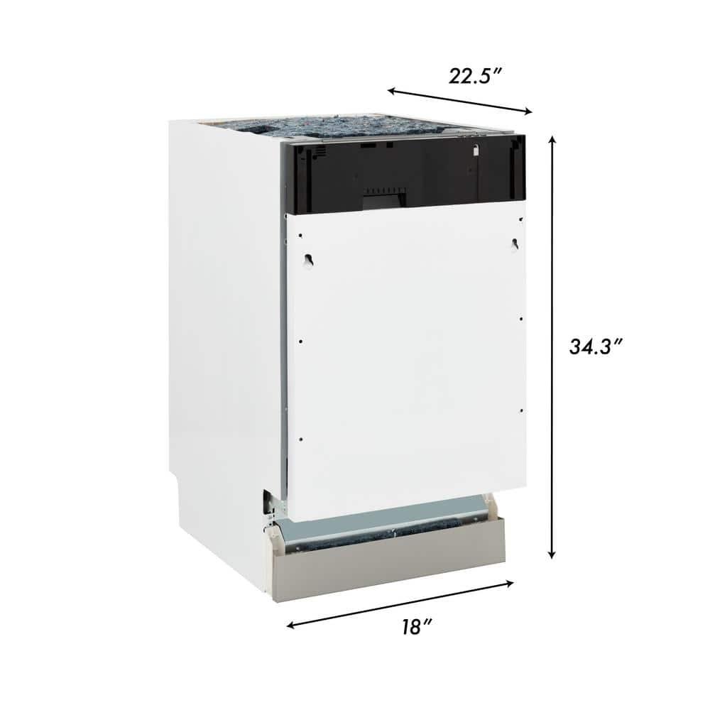 ZLINE DWV-18 ZLINE 18 in. Tallac Series Dishwasher in Custom Panel Ready W/ Stainless Steel Tub, 51dBa