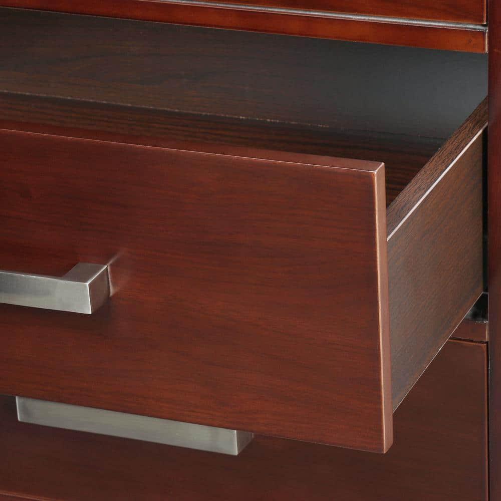 Wyndham Collection Sheffield Solid Wood Freestanding Linen Cabinet