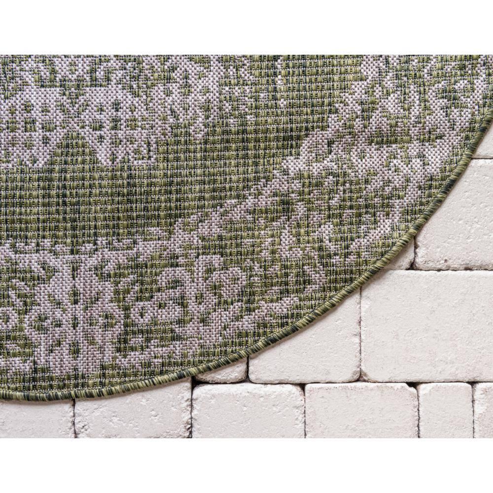 Unique Loom 7' 1 x 10' 0 Rectangle Indoor/Outdoor Traditional Green Area Rug