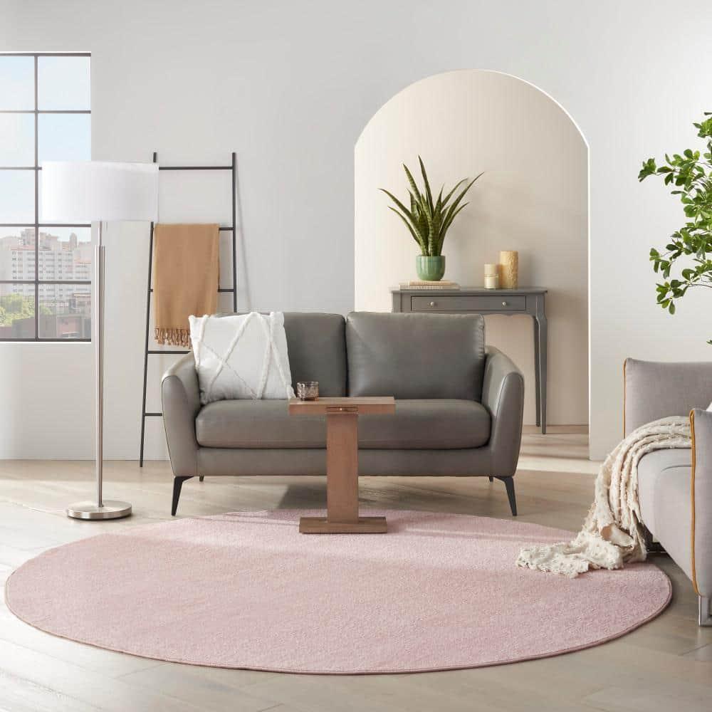 Nourison Essentials Easy Care Indoor Outdoor Area Rug - Pink 8' x Round
