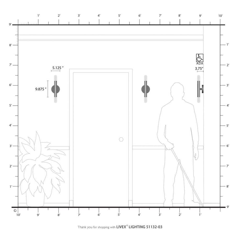 Livex Lighting Copenhagen 2 - Light Wall Light in  White