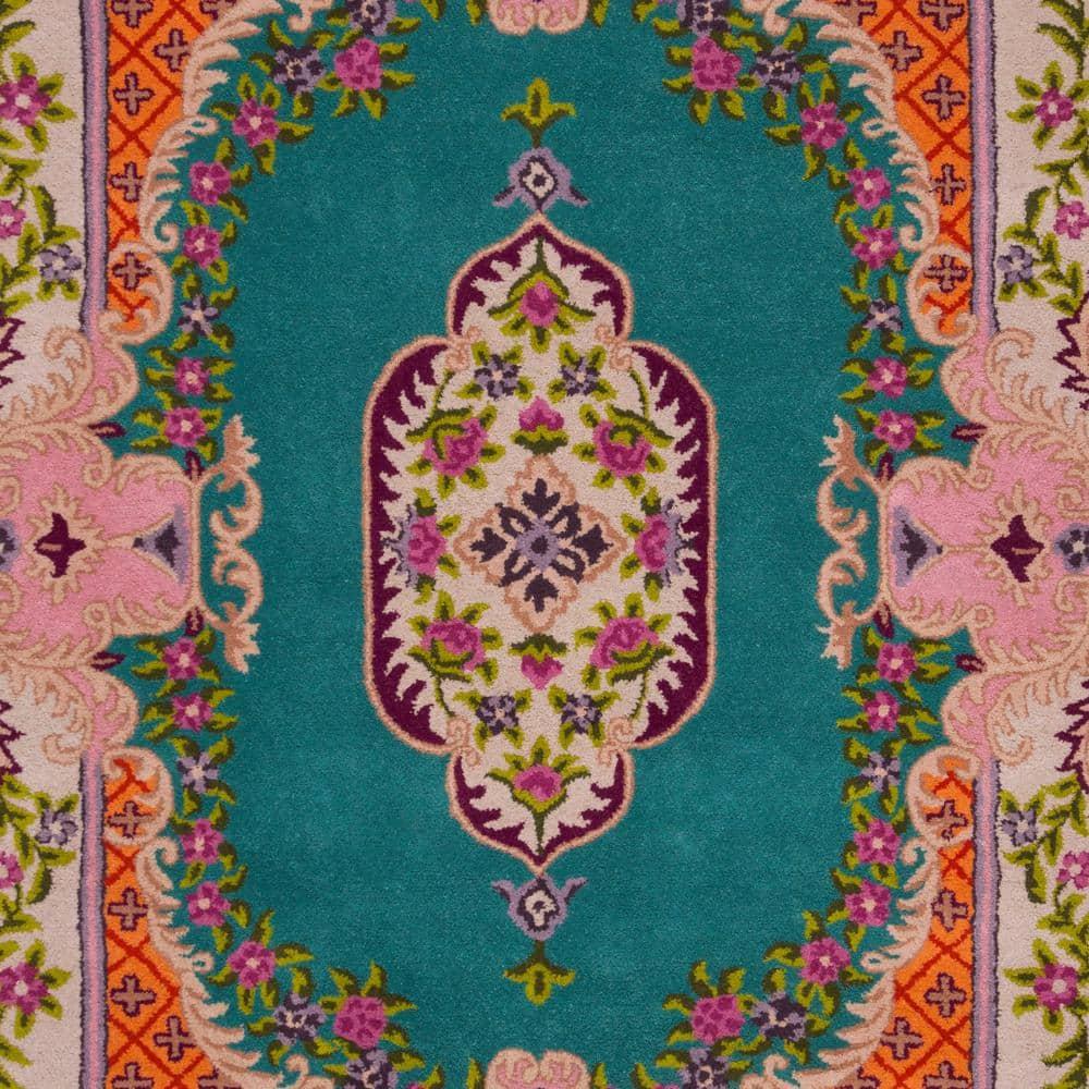 Bellagio BLG535 Hand Tufted Area Rug - Blue/Pink - 8'x10' - Safavieh.