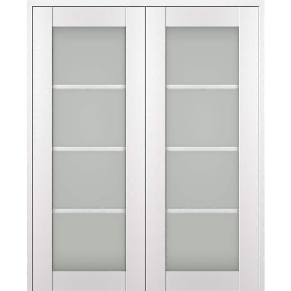 Belldinni Palladio 4 Lite Solid Manufactured Wood and Glass Paneled Prefinished French Door