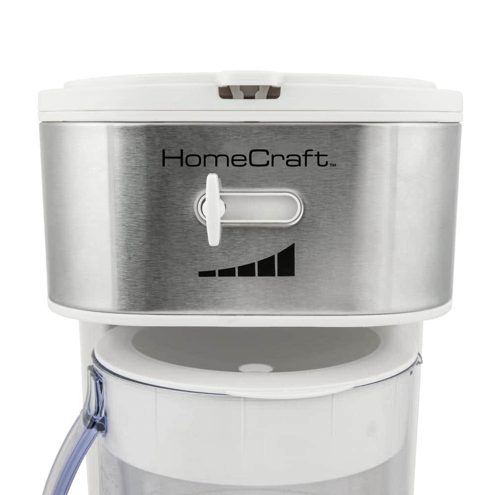 HomeCraft 3-Quart White Stainless Steel Café' Ice Iced Coffee and Tea Brewing System