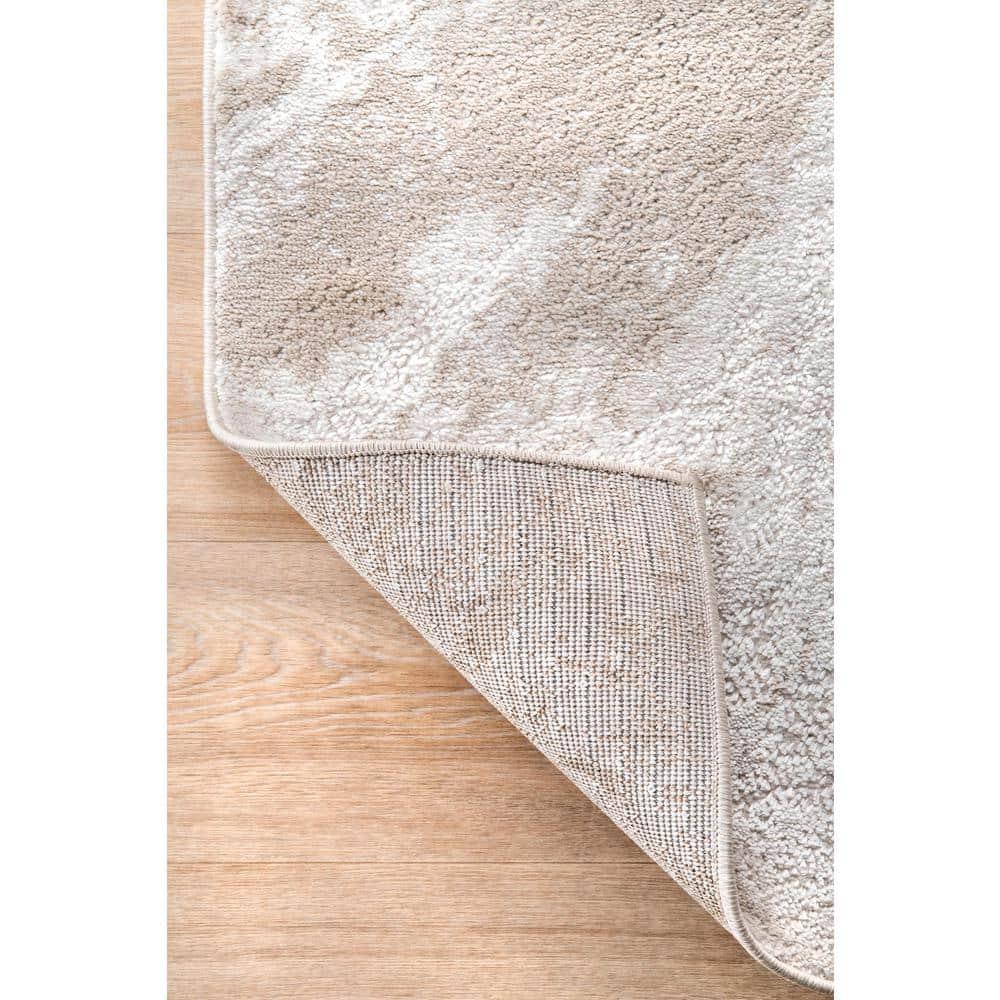 Nuloom Cyn Abstract 8 Square Indoor Area Rug for Living Room Bedroom Dining Room Kitchen, Beige/Ivory