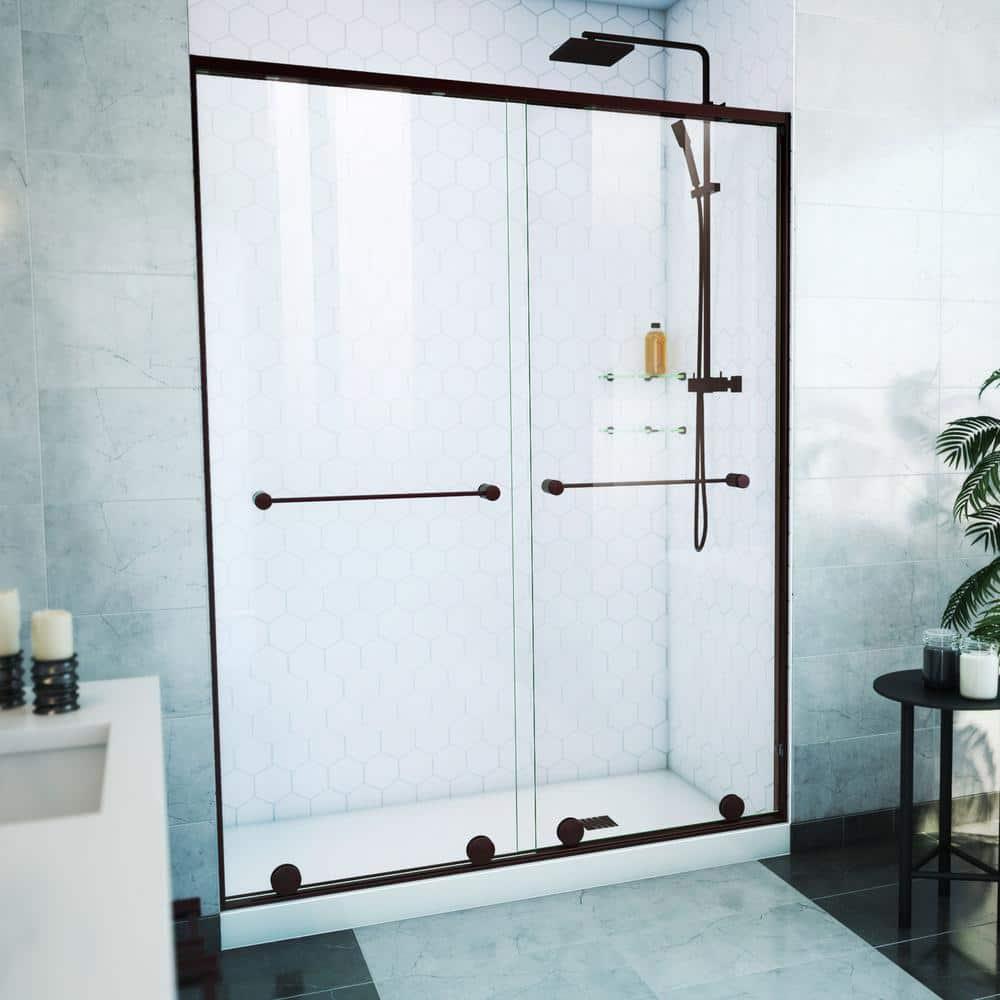 DreamLine Harmony 56 - 60 in. W x 58 in. H Semi-Frameless Tub Door with ClearMax™ Technology SDHA60W760VXX06
