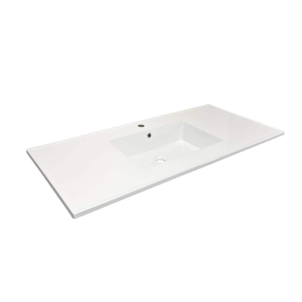 Bellaterra Home Vitreous China Top with 3-Faucet Holes