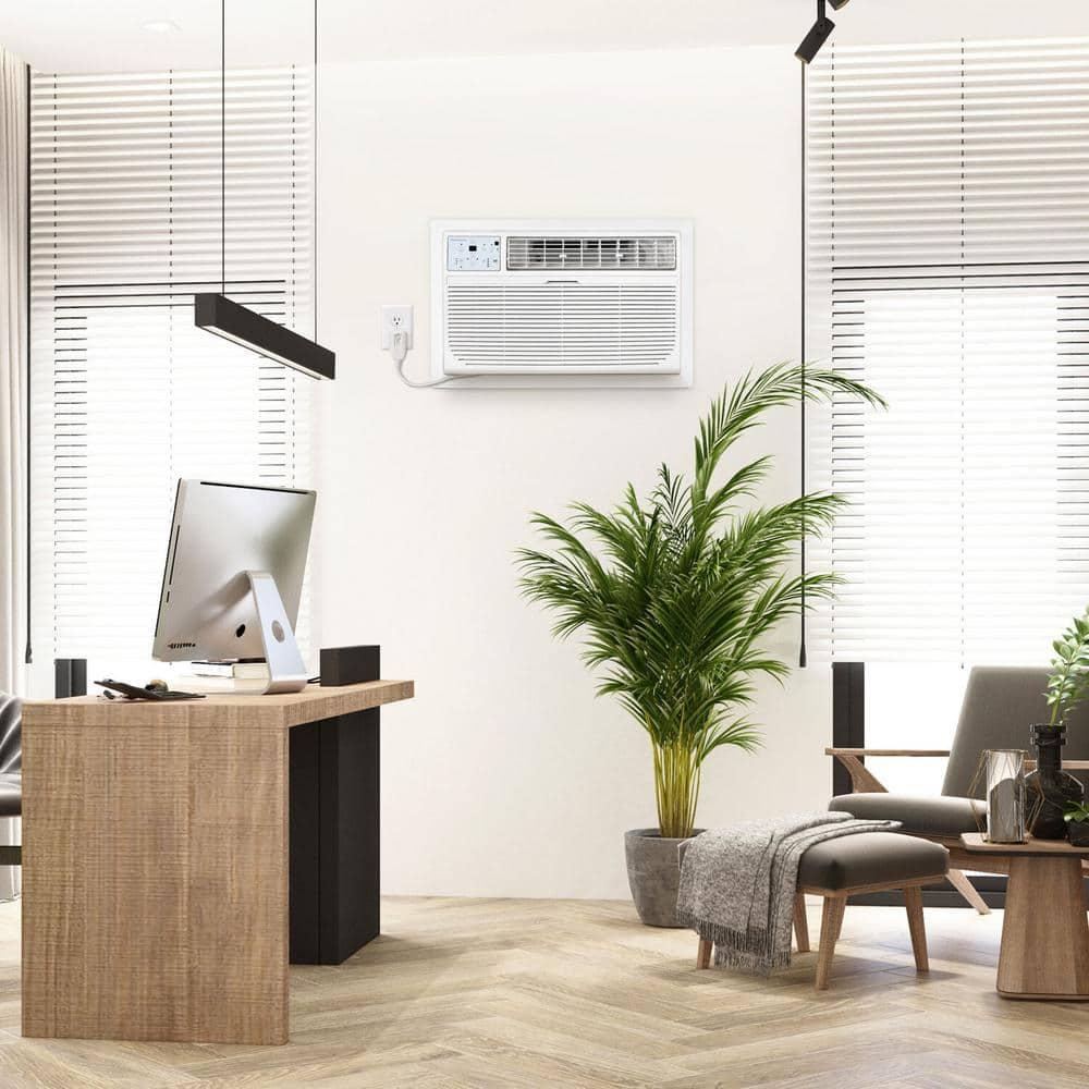 Keystone Keystone 10,000 BTU Wall Mounted Air Conditioner with Supplemental Heat and Dehumidifier Remote Control for Rooms up to 450 Sq.Ft., Quiet, High Efficiency AC