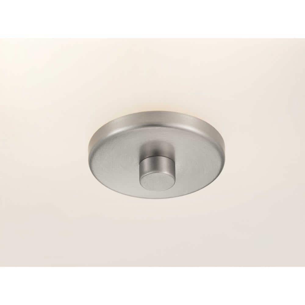 Progress Lighting, Inspire Collection, 2-Light Semi-Flush, Brushed Nickel, Etched Glass with Summer Linen Shade