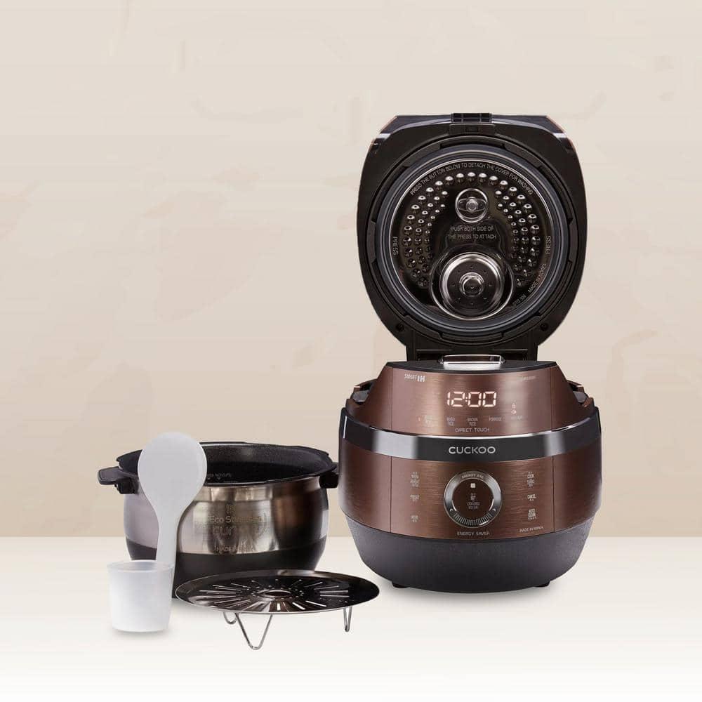 CUCKOO 10-Cup Induction Heating Pressure Rice Cooker and Warmer Bronze: 14 Settings, Automatic Keep Warm, Dishwasher-Safe Parts