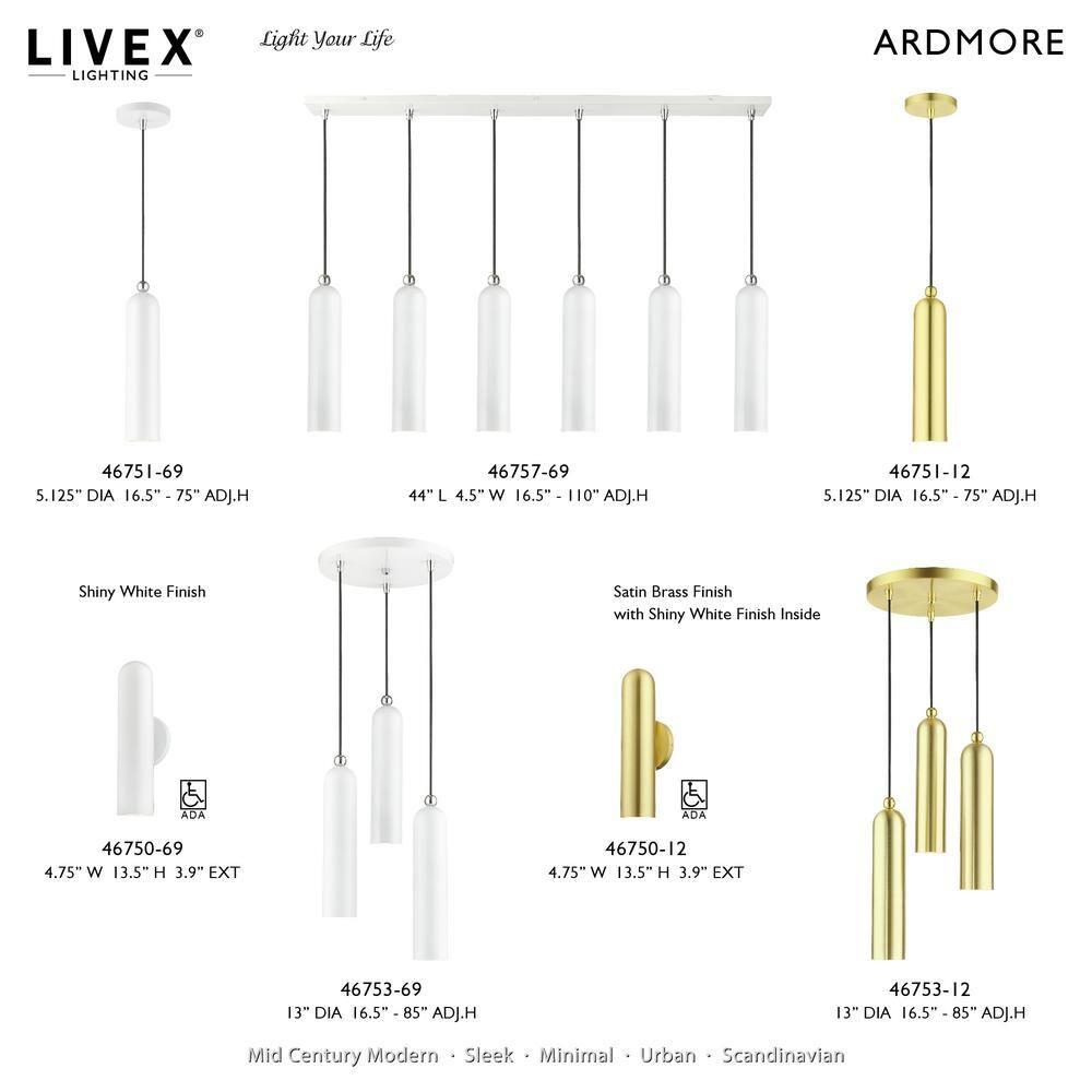 Livex Lighting Ardmore 1 - Light Pendant in  Shiny Orange