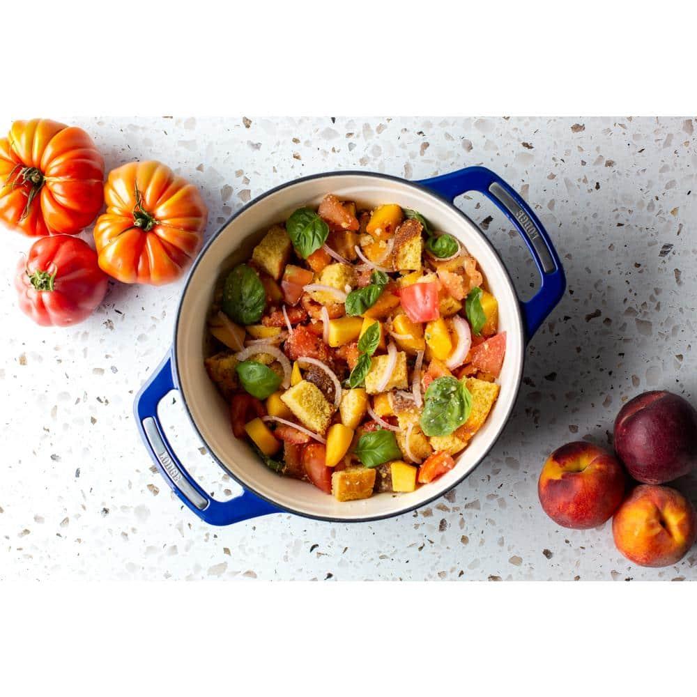 Lodge USA Enamel 7.5-Qt. Cast Iron Dutch Oven in Smooth Sailing Blue