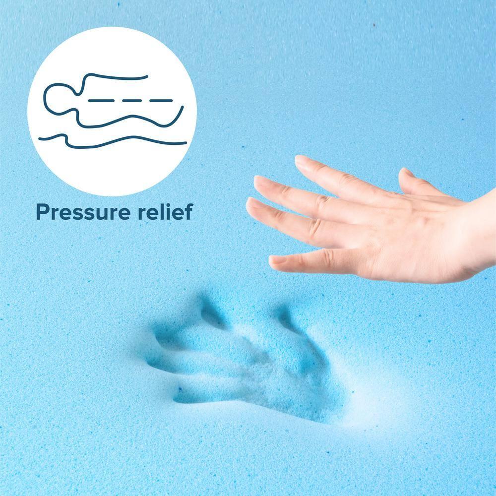 Zinus 2" Green Tea Cooling Gel Memory Foam Mattress Topper, Twin