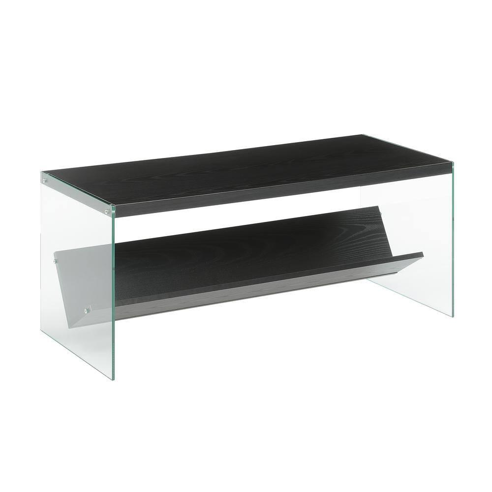 SoHo Coffee Table with Shelf, Black