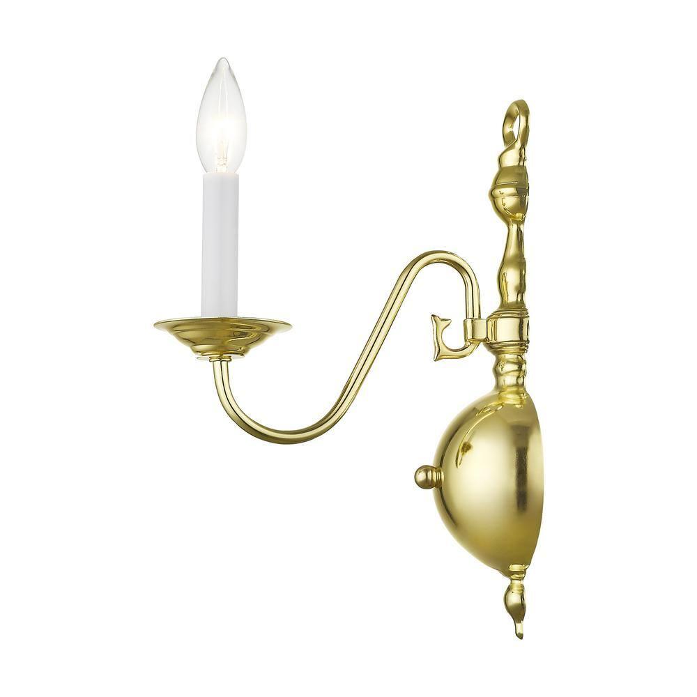 Livex Lighting Williamsburgh 1 - Light Wall Light in  Polished Brass