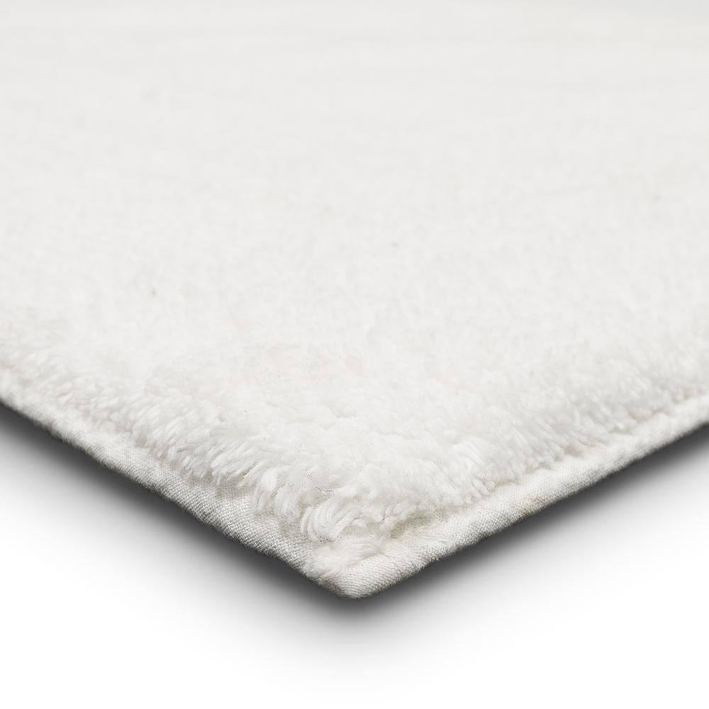 Mohawk Cotton Bath Mat Soft Absorbent Quick Dry Machine Washable Bathroom Mat, White, 17" x 24"
