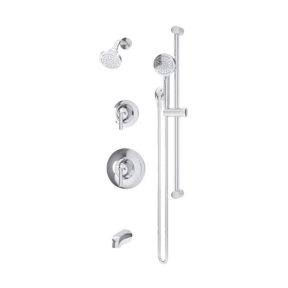 Birch HydroMersion Double Handle Tub and Shower Trim Kit with Hand Spray