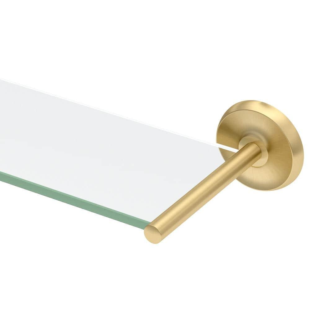 Designer II Wall Mounted 22.50"L Tempered Glass Shelf |Floating Glass Shelf