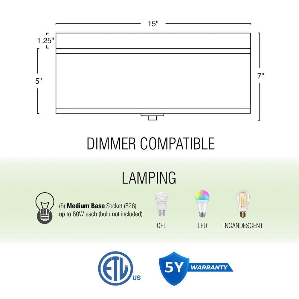Kira Home Walker 15" 3-Light Flush Mount Ceiling Light, White Fabric Shade + Round Glass Diffuser, Brushed Nickel