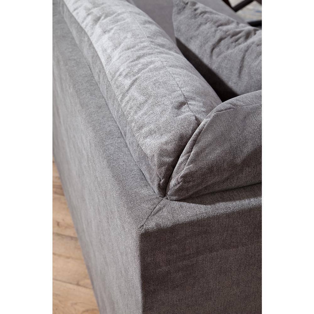 American Furniture Classics Graphite U Shaped Sectional with 4 Throw Pillows