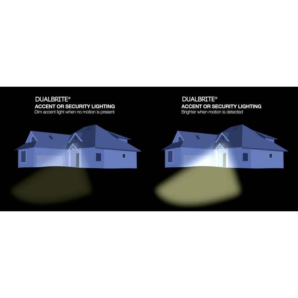 Heath Zenith Motion-Sensing Hardwired Incandescent Black Ceiling Light
