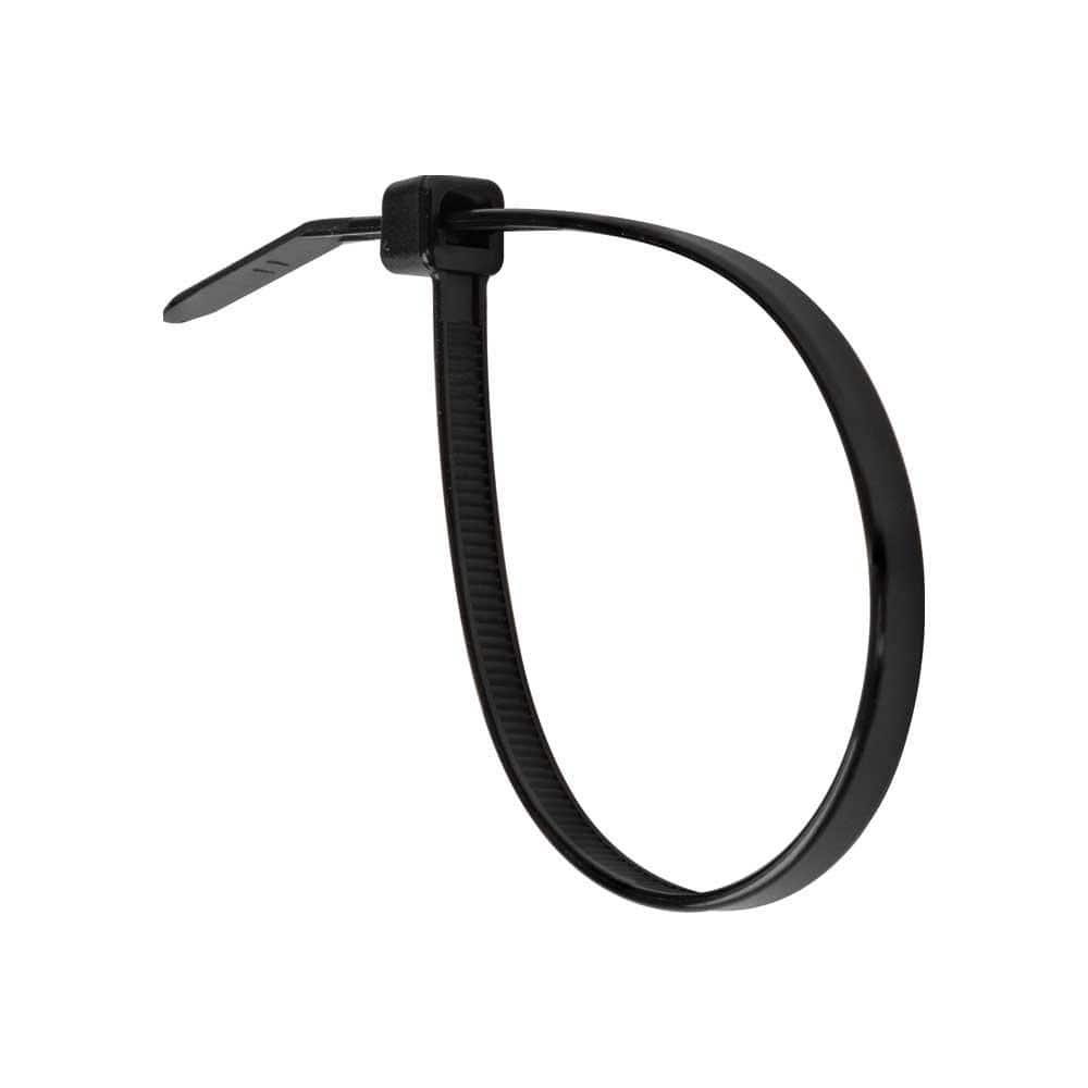 Klein Tools 450-200 100-Piece 7.75 in. 50 lbs. Tensile Strength Heavy Duty Nylon Cable Zip Tie Set - Black