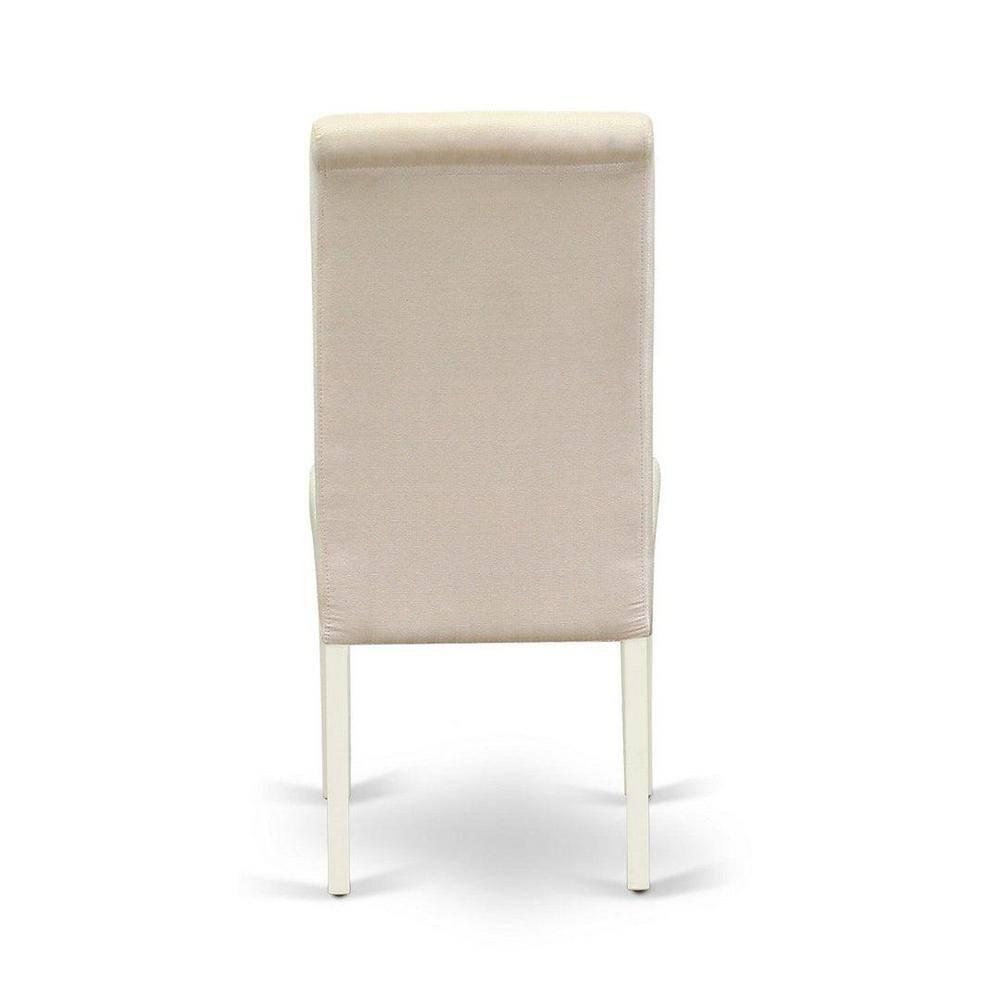 East West Furniture Hartland 5-piece Wood Dining Set in Linen White/Cream
