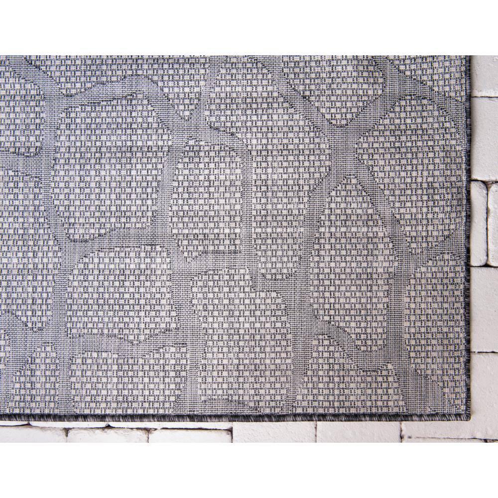 Unique Loom 6' 1 x 9' 0 Rectangle Indoor/Outdoor Safari Charcoal Gray Area Rug