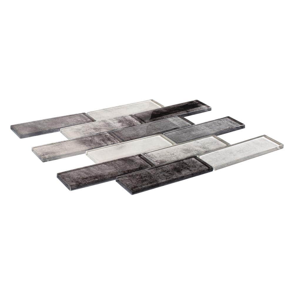 Andova Migdal 2'' x 6'' Glass Brick Joint Mosaic Kitchen Backsplash, Bathroom, Shower, Wall and Floor Tile