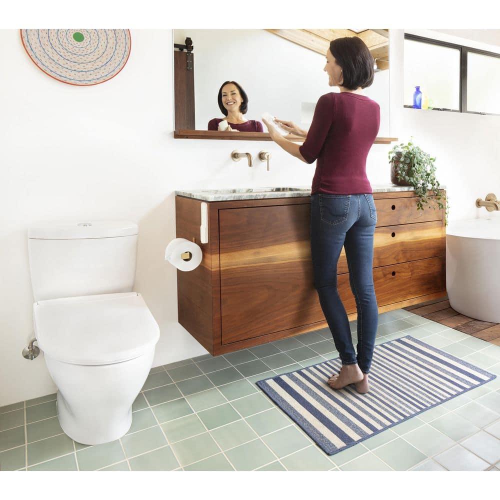 Brondell T44-EW Swash Thinline T44 Luxury Bidet Toilet Seat with Remote Control, White