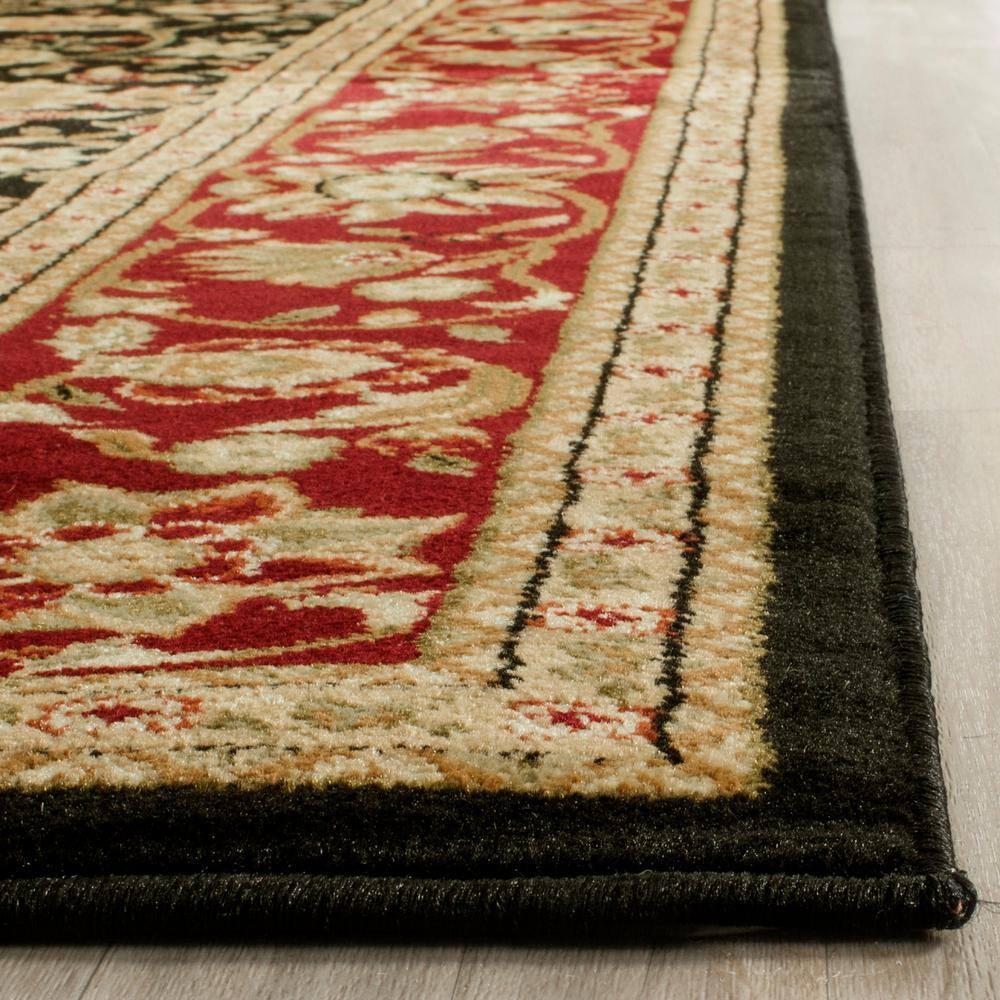 Lyndhurst LNH212 Power Loomed Runner Rug - Black/Red - 2'3"x22' - Safavieh