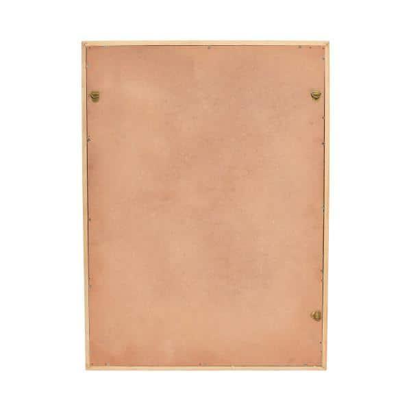 Storied Home Boho Handwoven Cotton Wall Art with Wood Frame and Plastic Cover Faded Red/Natural: Intricate Textile, MDF Composite, Vertical Display