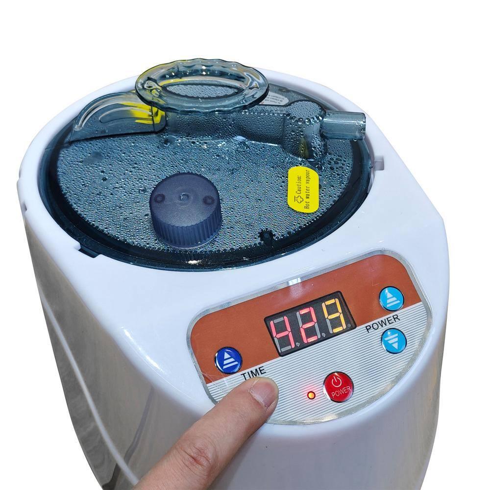 JOMEED 31 x 31 Inch Quilted Zip Indoor Sauna Relaxing Home Spa with Steamer, Sauna Tent, Detachable Frame, Foldable Chair and Remote Control, Black