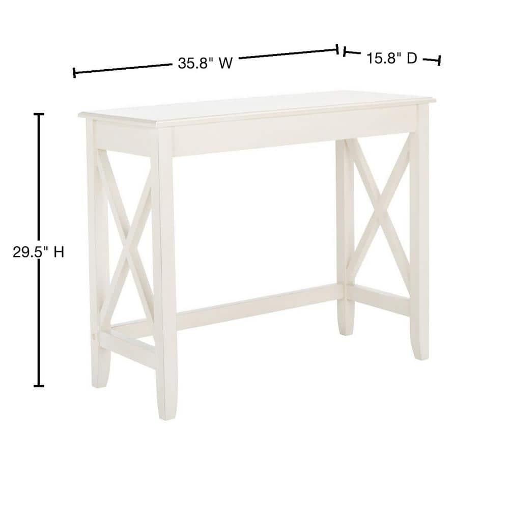 Kaytee Desk - DSK5713 - Distrssed White - Safavieh