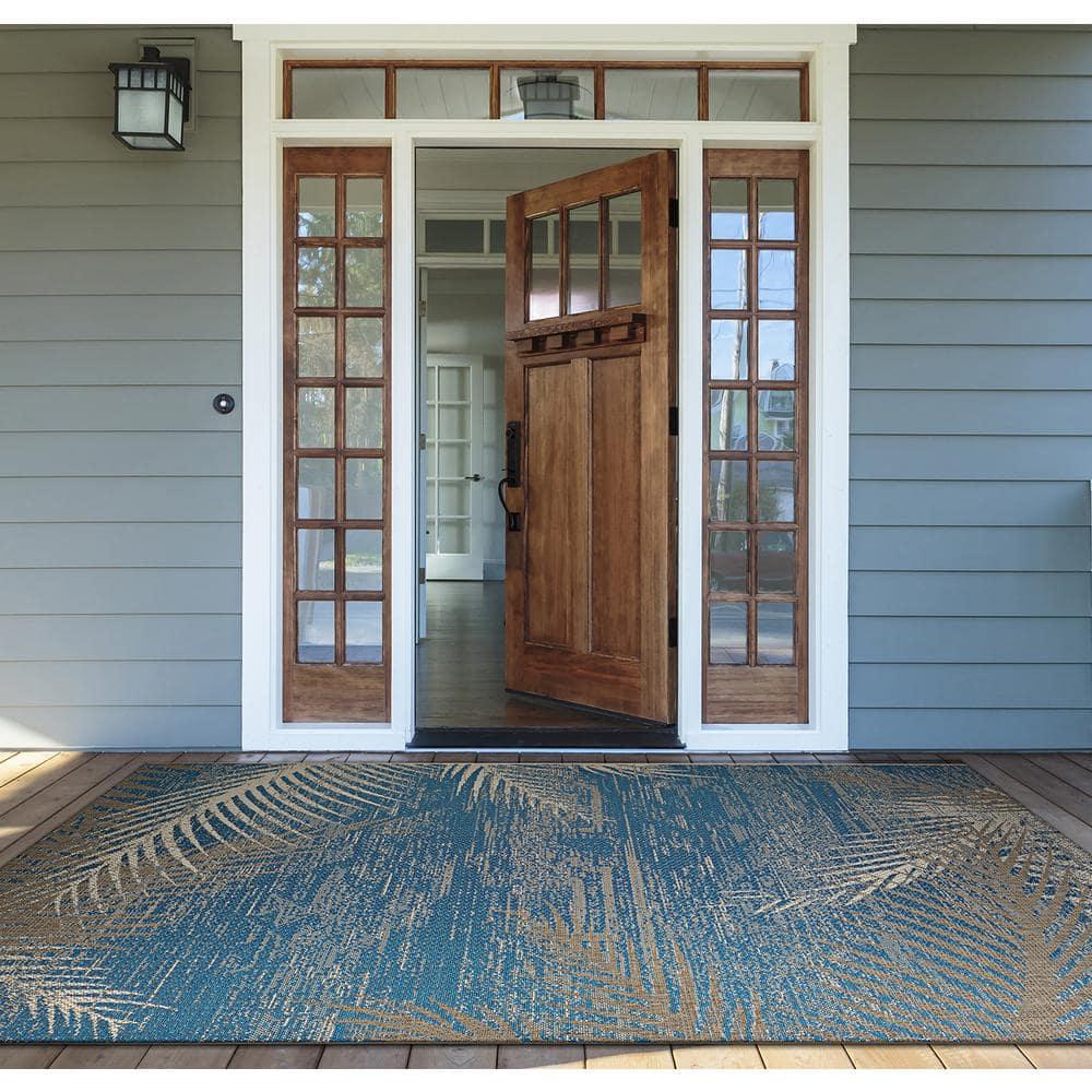 Couristan Monaco Tropical Palms Indoor/Outdoor Area Rug