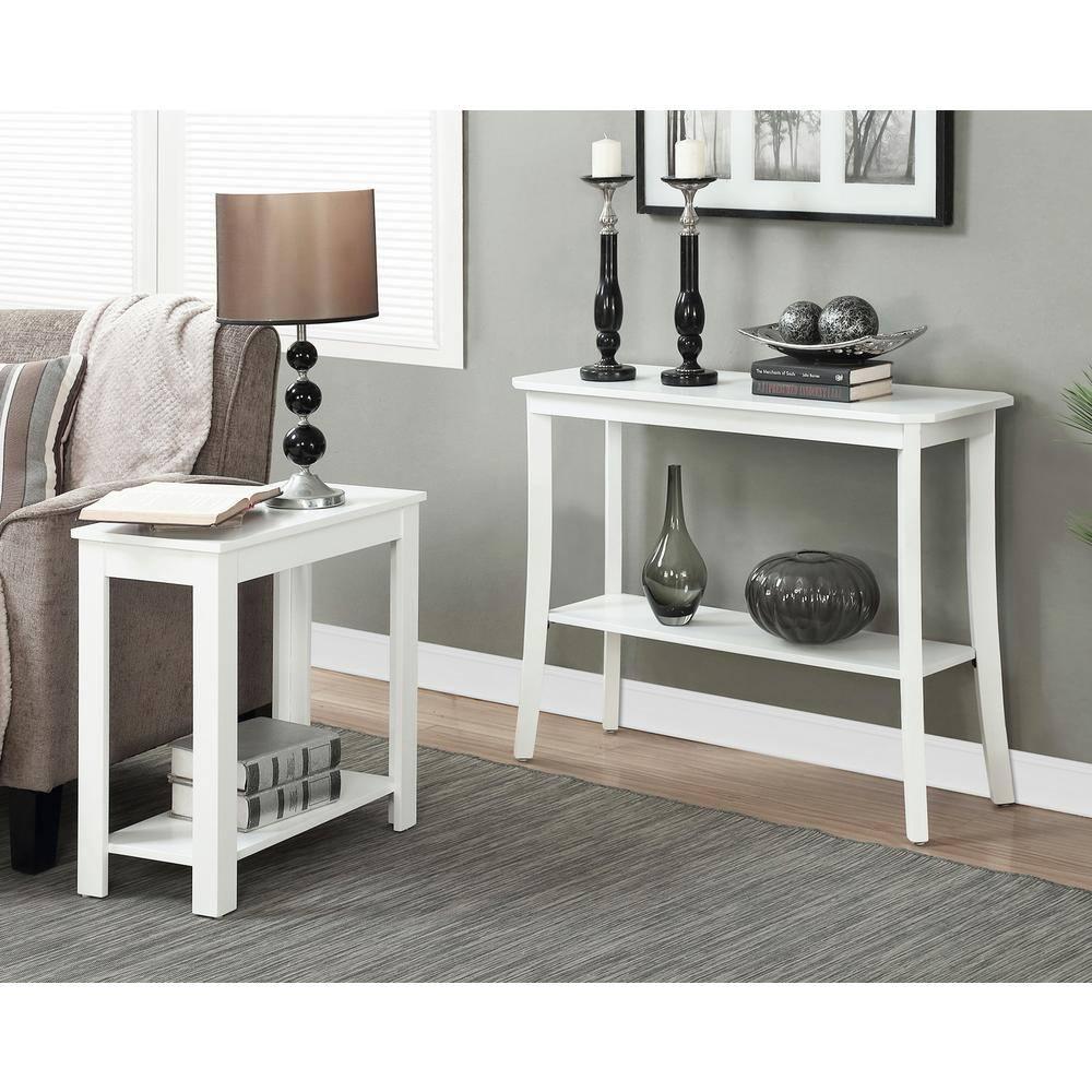Convenience Concepts Designs2Go Baja Console Table with Shelf, White