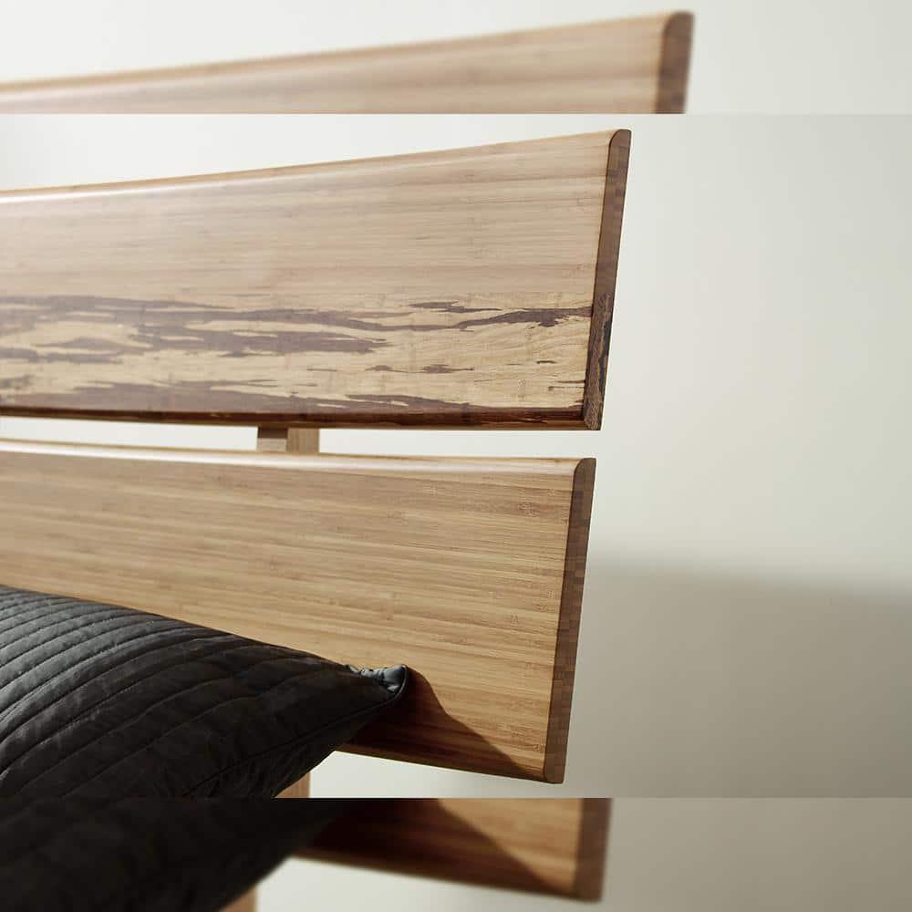Azara Caramelized Bamboo Queen Bed with Tiger Bamboo Headboard