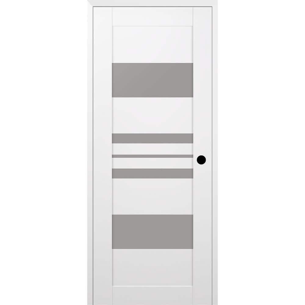 Belldinni Romi DIY-friendly Solid Manufactured Wood and Glass Prefinished Standard Single Prehung Door