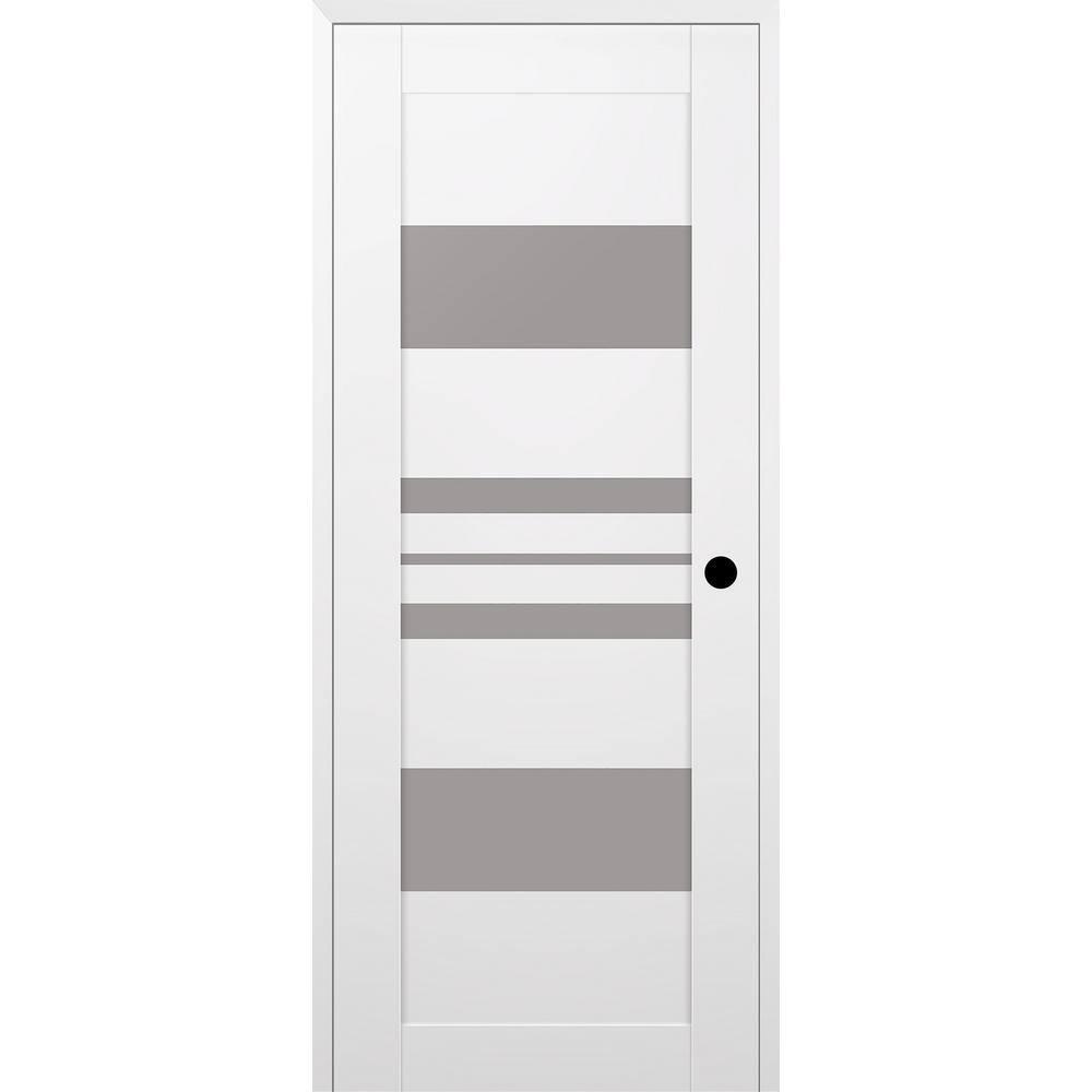 Belldinni Romi DIY-friendly Solid Manufactured Wood and Glass Prefinished Standard Single Prehung Door