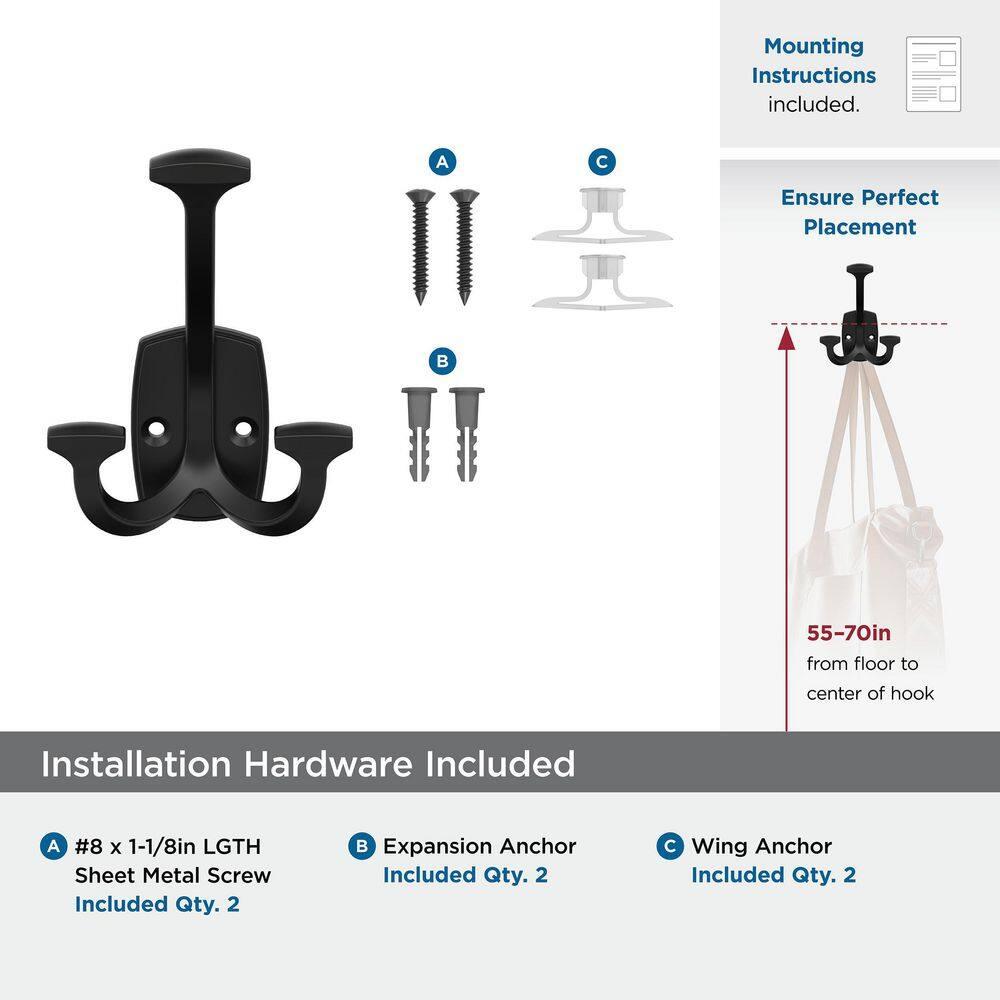 Vicinity Traditional Triple Prong Decorative Wall Hook