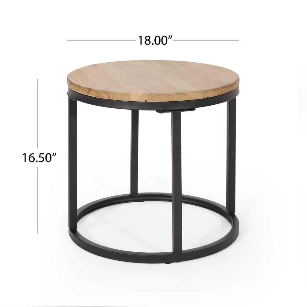 3pc Gerrish Modern Industrial Table Set Antique Brown - Christopher Knight Home: Sturdy Space-Saving Furniture