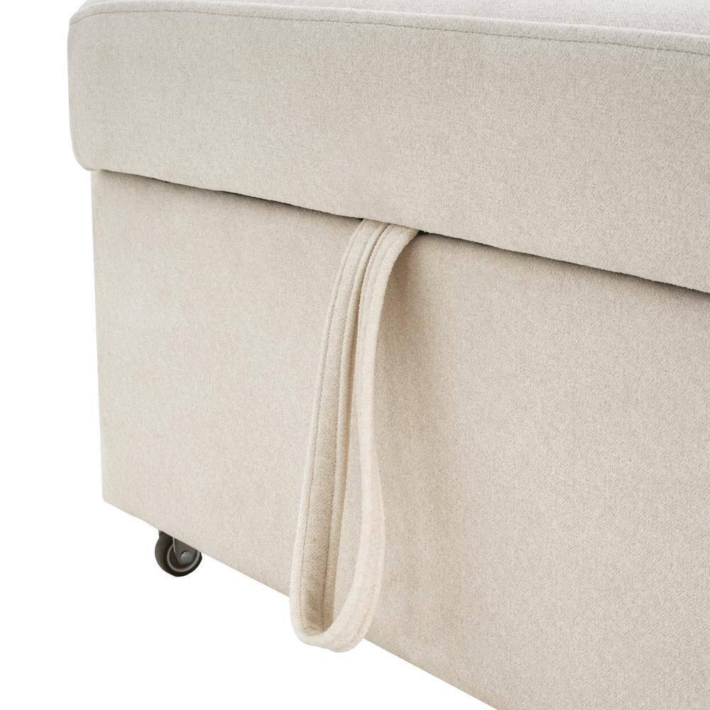 Christopher Knight Home Avalon 3-in-1 Convertible Sleeper Sofa with Adjustable Backrest  and Storage Pockets, Beige